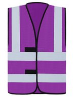Korntex Hi-Vis Warnweste mit 4 Reflexstreifen, Signal Yellow XL, KX140 – Violett