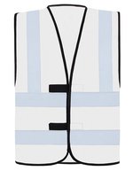 Korntex Hi-Vis Warnweste mit 4 Reflexstreifen, Signal Yellow XL, KX140 – Blanc
