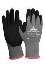 Korntex Elastische Nitrilschaum-Handschuhe Izmir, Black/Grey 6, KX157 – Bild 4
