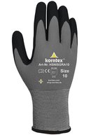 Korntex Elastische Nitrilschaum-Handschuhe Izmir – Black/Grey