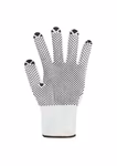 Korntex Feinstrick-Arbeitshandschuhe Konya mit Noppen, White/Black 7, KX159 – Bild 4