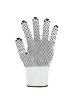 Korntex Feinstrick-Arbeitshandschuhe Konya mit Noppen, White/Black 7, KX159 – Bild 4