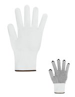Korntex Feinstrick-Arbeitshandschuhe Konya mit Noppen – White/Black