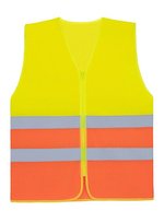 Korntex Komfort Mesh Warnweste Rhodes CO² Neutral, Signal Orange 4XL/5XL, KX169 – Signal Yellow/Signal Orange