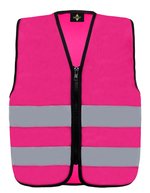 Korntex Hi-Vis Sicherheitsweste Aalborg für Kinder, Signal Orange S (7-12 Jahre), KX201 – Magenta