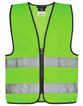 Korntex Hi-Vis Sicherheitsweste Aalborg für Kinder, Blue XXS (3/4 Jahre), KX201 – Neon Green