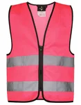Korntex Hi-Vis Sicherheitsweste Aalborg für Kinder, Blue XXS (3/4 Jahre), KX201 – Neon Pink