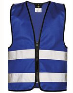 Korntex Hi-Vis Sicherheitsweste Aalborg für Kinder, Signal Orange S (7-12 Jahre), KX201 – Blu reale