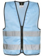 Korntex Hi-Vis Sicherheitsweste Aalborg für Kinder, Signal Orange S (7-12 Jahre), KX201 – Azzurro cielo