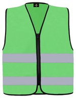 Korntex Hi-Vis Warnweste Cologne mit Reißverschluss, Royal Blue M, KX217 – Vert neon