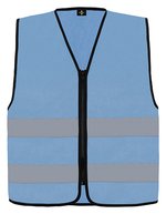Korntex Hi-Vis Warnweste Cologne mit Reißverschluss, Royal Blue M, KX217 – Bleu ciel