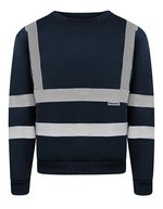 Korntex Hi-Vis Sweatshirt Limerick mit Reflexstreifen – Navy