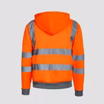Korntex Sweat à capuche haute visibilité avec bandes réfléchissantes, Black S, KX421 – image 4