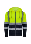 Korntex Felpa con Cappuccio e Zip Hi-Vis con Strisce Riflettenti, Signal Orange S, KX422 – immagine 3