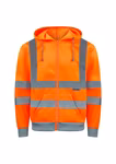 Korntex Felpa con Cappuccio e Zip Hi-Vis con Strisce Riflettenti, Signal Orange S, KX422 – immagine 5
