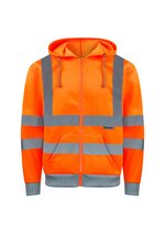 Korntex Hi-Vis Kapuzen-Sweatjacke mit Reflexstreifen, Signal Orange S, KX422 – Bild 5