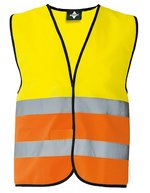 Korntex Warnweste Neon-Orange mit Reflektoren – Signal Yellow/Signal Orange