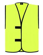 Korntex Promotion-Weste Leipzig, 100% Polyester, Black S, KX501 – Signal Yellow