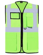 Korntex Multifunktionale Sicherheitsweste Berlin, metallfrei – Lime Green