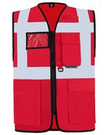 Korntex Multifunktionale Sicherheitsweste Berlin, metallfrei, Blue XL, KX802 – Red