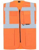 Korntex Multifunktionale Sicherheitsweste Berlin, metallfrei, Blue XL, KX802 – Signal Orange