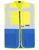 Korntex Multifunktionale Sicherheitsweste Berlin, metallfrei, Blue XL, KX802 – Signal Yellow/Blue