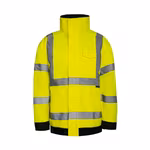 Korntex Hi-Vis Regenjacke Tampere, Signalfarbe, Signal Yellow S, KX804 – immagine 3
