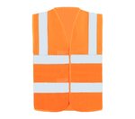Korntex Triple Norm Warnweste flammenhemmend 120 g/m², Signal Orange S, KX806 – Bild 3