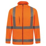 Korntex Hi-Vis Softshelljacke Turku mit Fleece, Signal Orange S, KX807 – Bild 3