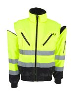 Korntex Hi-Vis 4-in-1 Pilotenjacke Oslo, Signal Yellow/Black XXL, KX809S – Bild 7