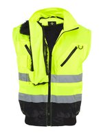 Korntex Hi-Vis 4-in-1 Pilotenjacke Oslo, Signal Yellow/Black XXL, KX809S – Bild 11