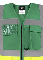 Korntex CO²-neutrale Multifunktions-Sicherheitsweste Hamburg, Paramedic Green/Yellow 4XL, KX810 – Bild 5