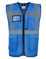 CO² Neutral Multifunctional Executive Safety Vest Hamburg – Blue