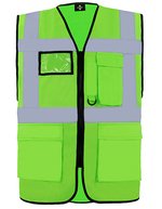 Korntex CO²-neutrale Multifunktions-Sicherheitsweste Hamburg, Paramedic Green/Yellow 4XL, KX810 – Lime Green