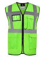 Korntex CO²-neutrale Multifunktions-Sicherheitsweste Hamburg, Paramedic Green/Yellow 4XL, KX810 – Neon Green