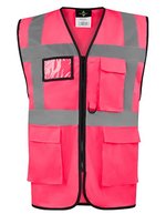Korntex CO²-neutrale Multifunktions-Sicherheitsweste Hamburg, Paramedic Green/Yellow 4XL, KX810 – Neon Pink