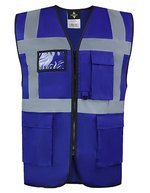Korntex CO²-neutrale Multifunktions-Sicherheitsweste Hamburg, Paramedic Green/Yellow 4XL, KX810 – Royal Blue