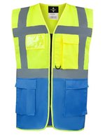Korntex CO²-neutrale Multifunktions-Sicherheitsweste Hamburg, Paramedic Green/Yellow 4XL, KX810 – Yellow/Blue