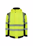 Korntex Hi-Vis Softshell Safety Jacke Copenhagen, Signal Yellow/Black S, KX812 – Bild 3