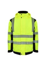 Korntex Hi-Vis Softshell Safety Jacke Copenhagen, Signal Orange/Black XL, KX812 – Bild 3