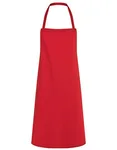 Karlowsky Latzschürze Faro aus Köpergewebe, Anthracite (ca. Pantone 7540C) 75 x 95 cm, KY006 – Red (ca. Pantone 186C)