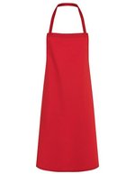 Karlowsky Latzschürze Faro aus Köpergewebe, White 75 x 95 cm, KY006 – Red (ca. Pantone 186C)