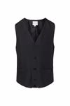 Karlowsky Herrenweste Basic aus Leinwandgewebe, Black (ca. Pantone 419C) L, KY013 – Bild 3