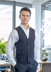 Karlowsky Men's Vest Basic made of Canvas Fabric – Black (ca. Pantone 419C)