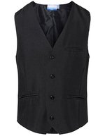 Karlowsky Herrenweste Basic aus Leinwandgewebe – Black (ca. Pantone 419C)