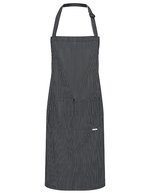 Karlowsky Latzschürze Carlo mit Nadelstreifen – Black (ca. Pantone 419C)