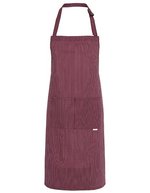 Karlowsky Latzschürze Carlo mit Nadelstreifen – Bordeaux (ca. Pantone 209C)