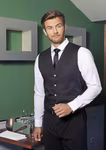 Karlowsky Men's Vest Kai made of Twill Fabric – Black (ca. Pantone 419C)