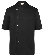 Karlowsky Kochjacke Gustav mit Druckknopfverschluss – Black (ca. Pantone 419C)