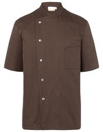 Karlowsky Kochjacke Gustav mit Druckknopfverschluss – Light Brown (ca. Pantone 438C)
